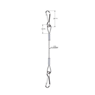 Câble simple Lanyard Loop And Loop With Lanyard Hooks YW86537 de corde de fil d'acier de jambe